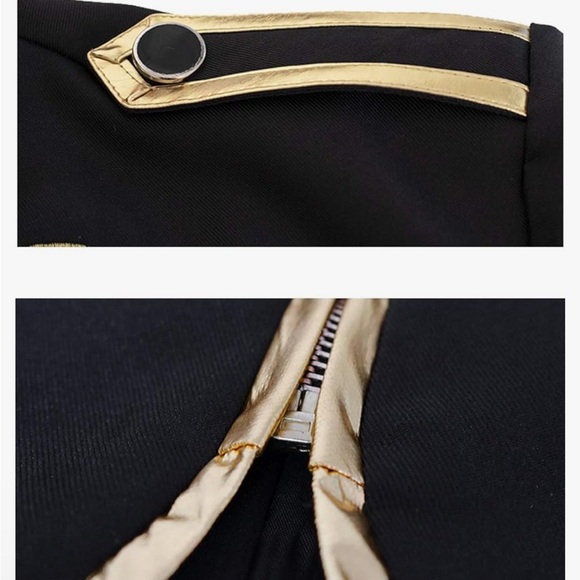 Unisex Military Blazers Prince Coats Drummer Parade Punk Officer Jacket, medium - Picture 9 of 10